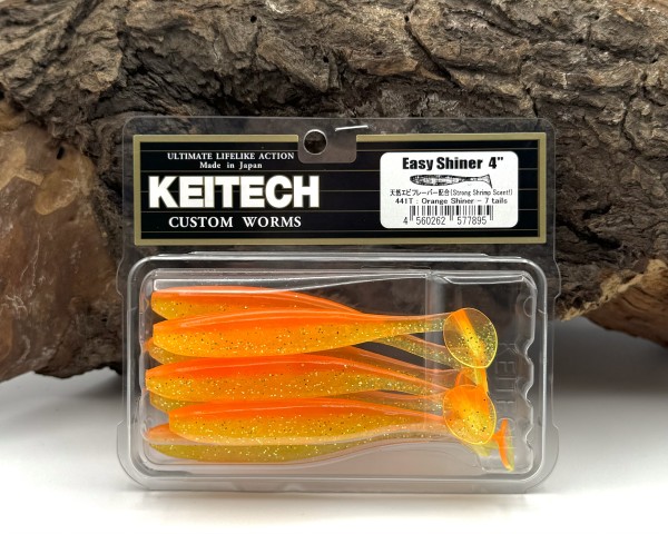 Keitech 4" Easy Shiner Orange Shiner UV 10cm