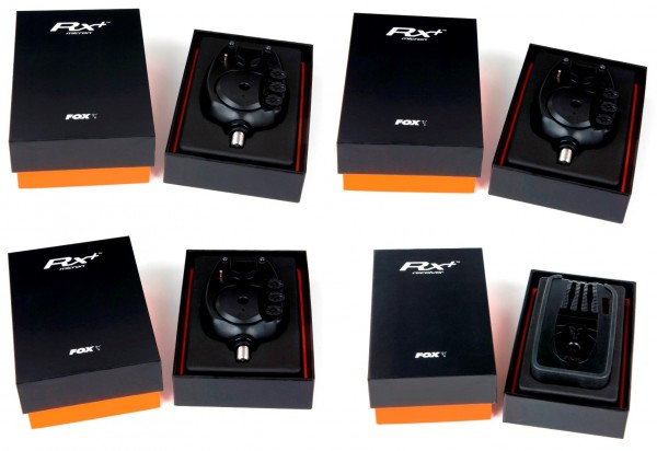 Fox RX+ 3 Rod Set Bissanzeiger Funk Receiver 4 Boxen