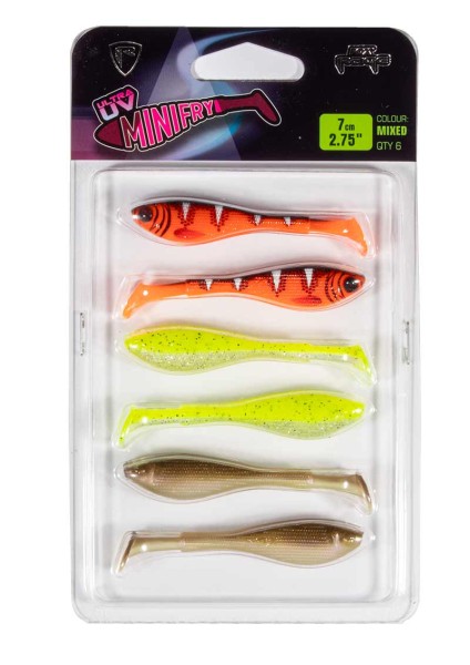Fox Rage Ultra UV Mini Fry Mixed Colours Lure Pack 7cm