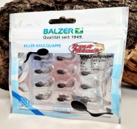 Balzer Trout Attack Killer Kaulquappe 2cm 12 Stück Schwarz Glitter ABVERKAUF