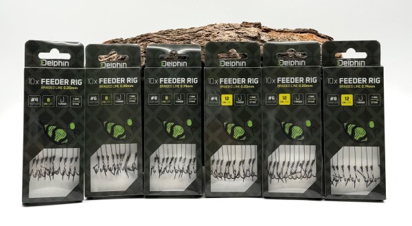 Delphin Feeder Rig Braided Line Turner mit Ködernadel Gr. 4 6 8