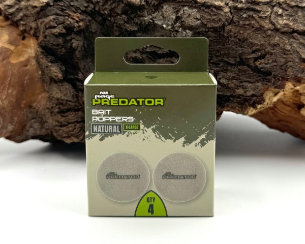 Fox Rage Predator Bait Poppers Auftriebskörper Deadbait Rot & Natural