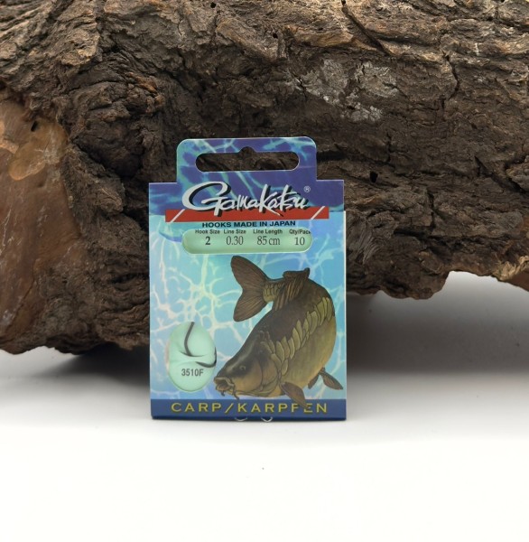 Gamakatsu 3510F Carp/Karpfenhaken Schwarz Gr. 2 4 6 8 85cm SALE