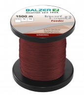 Balzer Iron Line 8 Feeder 10m sinkend 0,10mm 0,12mm dunkelrot