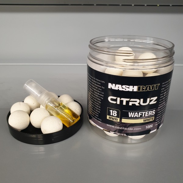 Nash Citruz Wafters 18mm White 100g + 3ml Booster