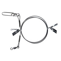 BKK 7x7 Wire Leader HD Stahlvorfach 2 Stück mit Pike Snap & Wirbel