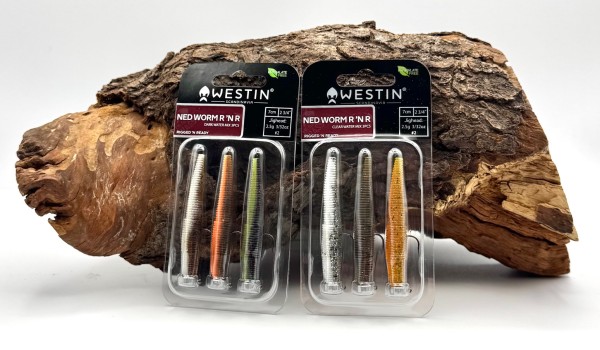 Westin Ned Worm R’N R 7cm 2,5g Dark Water & Clear Water Mix