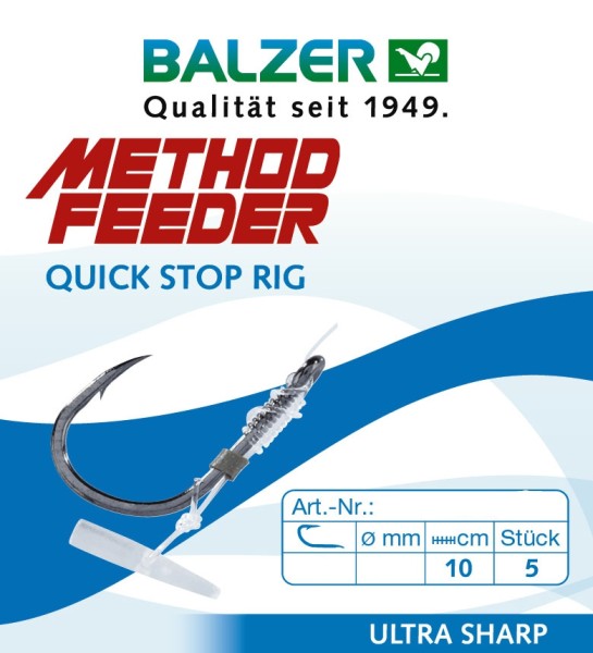 Balzer Feedermaster Method Feeder Rig mit Quick Stop Gr. 6 8 10 12 14