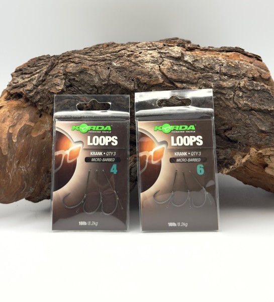 Korda Loop Rigs Krank Gr.4 Gr.6 18lb / 8,2kg 3 Stück