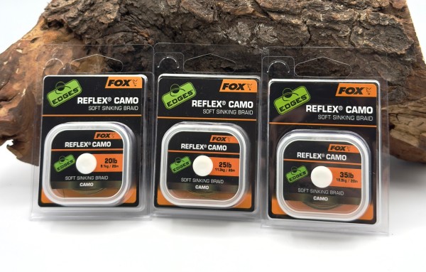 Fox Edges Reflex Camo Soft Sinking Braid 20lb 25lb 35lb 20m