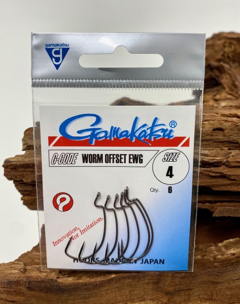 Gamakatsu Worm Offset EWG Hooks Black 1 2 4 1/0 2/0 3/0 4/0 5/0