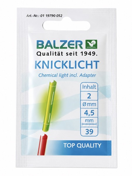 Balzer Knicklichter Ø4,5mm x 39mm Grün 2 Stück