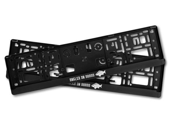 Delphin Angler on Board Kfz 3D Halter Kennhzeichenhalterung 2 Stück
