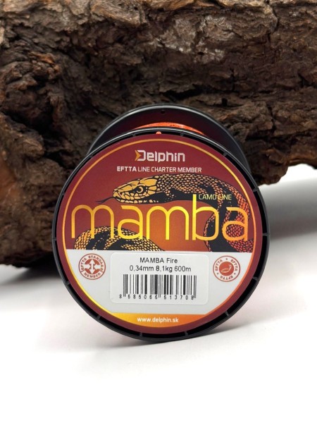 Delphin MAMBA Carp Fire 600m 0,30mm 0,32mm 0,34mm Monofile Karpfenschnur