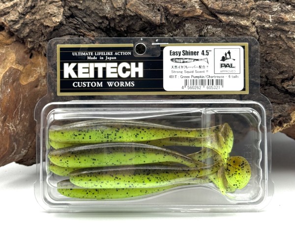 Keitech 4,5" Easy Shiner Green Pumpkin Chatreuse UV 11,3cm