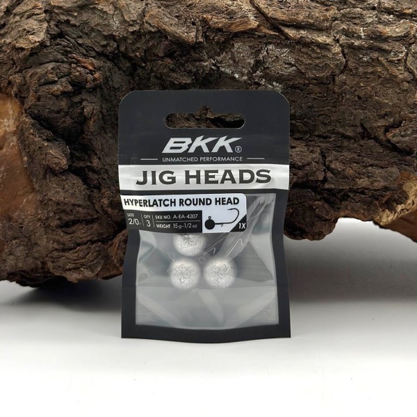 BKK Hyperlatch Round Head 2/0 Jighaken 3,5g - 20g mit Baitholder