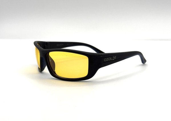 Bullseye Ozolot Raven Black Rubber / AR Yellow Polarisationsbrille SALE