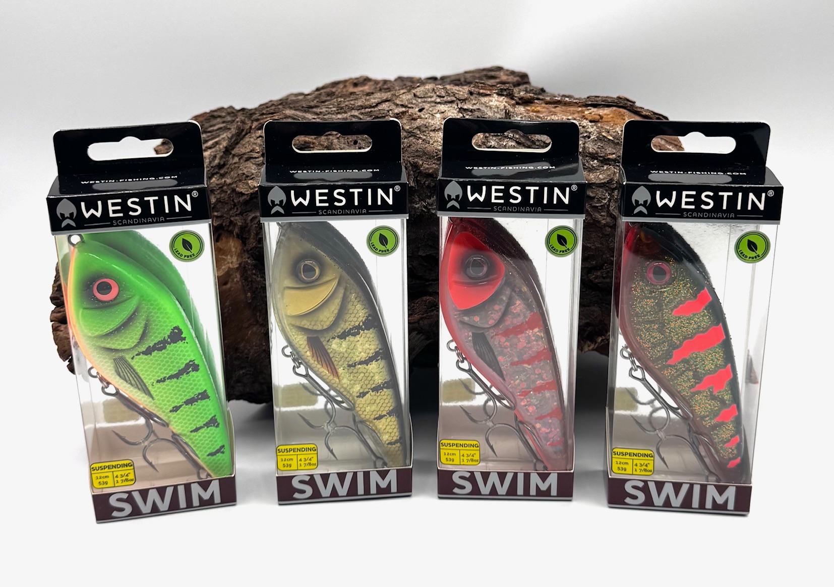 Westin Swim Glidebait Jerkbait Per Luccio - 15cm 107g Suspending Firetiger - Esca Artificiale Affondante