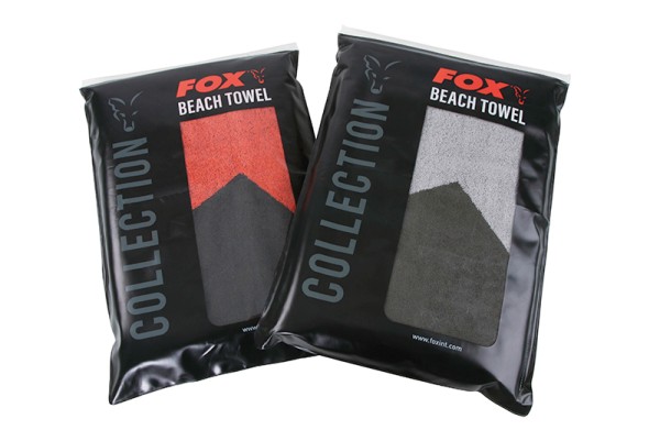 Fox Beach Towel Black Orange / Silver Green 80x160cm