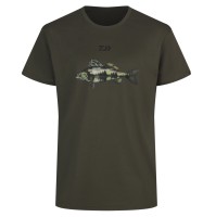 DAIWA T-Shirt Zander Olive Kurzarm-Shirt M L XL XXL