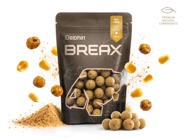 Delphin Breax Boilies NutCAKE 16mm 20mm 24mm 300g