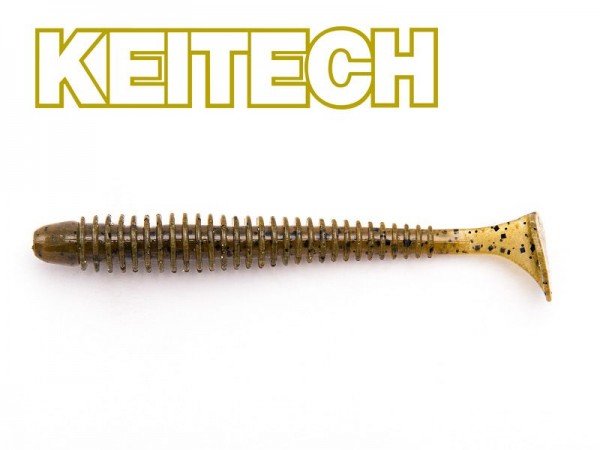 Keitech 4" Swing Impact Green Pumpkin PP. 8 Stück Barsch Zander Köder Finesse