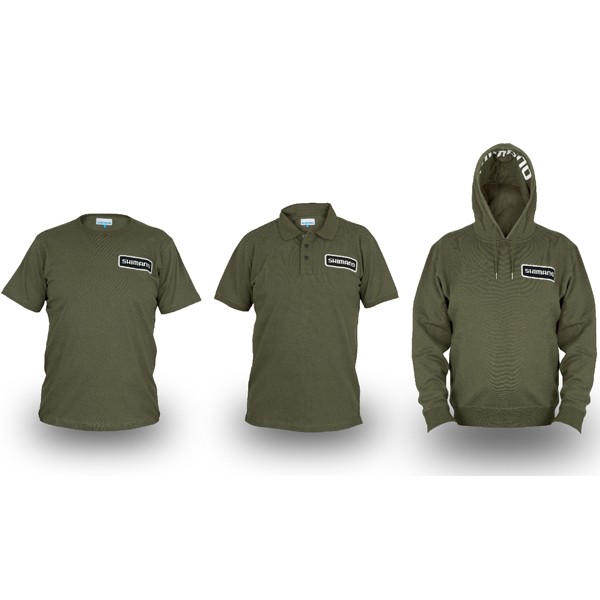 Shimano Hoody T-Shirt Poloshirt olive Clothing Pack Gr. S M L XL XXL XXXL