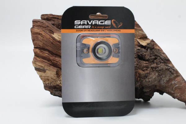 Savage Gear Headlamp Kopflampe UV/Zoom 5w 400 Lumen