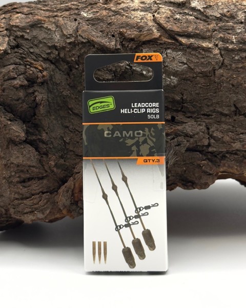 Fox Edges Camo Submerge Heli-Clip Leader 30lb 40lb 50lb