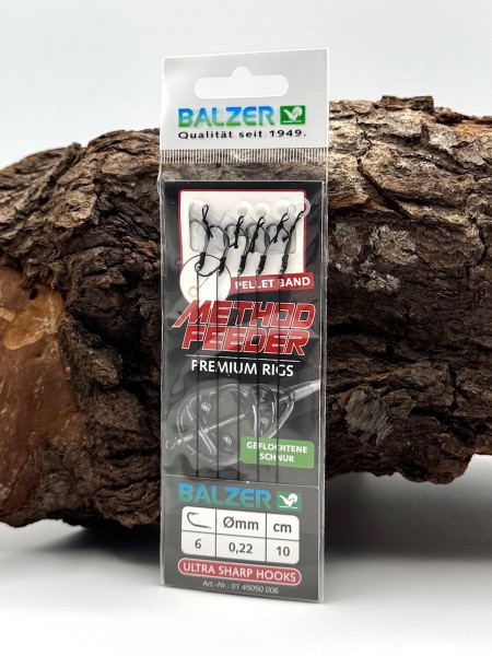 Balzer Method Feeder Premium Rig mit Pelletband 10cm Gr. 4 6 8 10 12