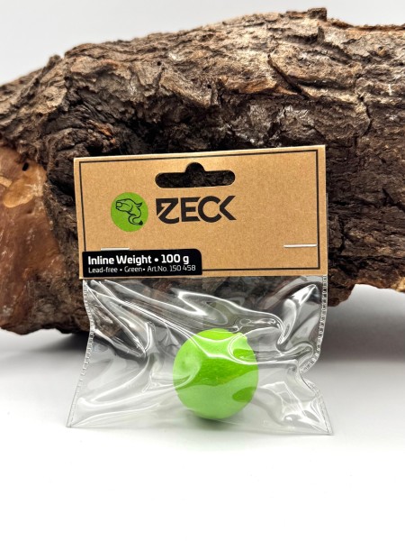 Zeck Wels Inline Weight Green 10g 15g 20g 30g 40g 60g 100g Lead free Vorfachgewichte