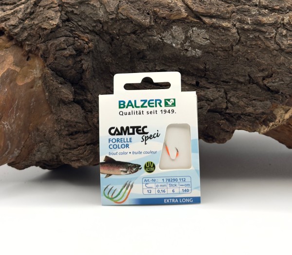 Balzer Camtec Speci Haken Forelle Farbig Vorfach 140cm Gr. 4 6 8 10 12 SALE