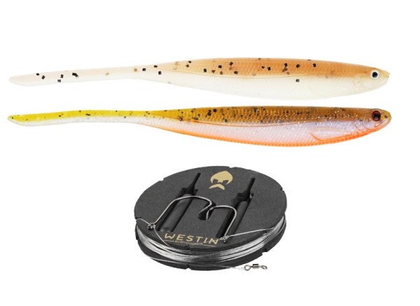 Westin Drop Shot Rig Kit + 8cm Shadteez 10g Clear & Dark Water Mix