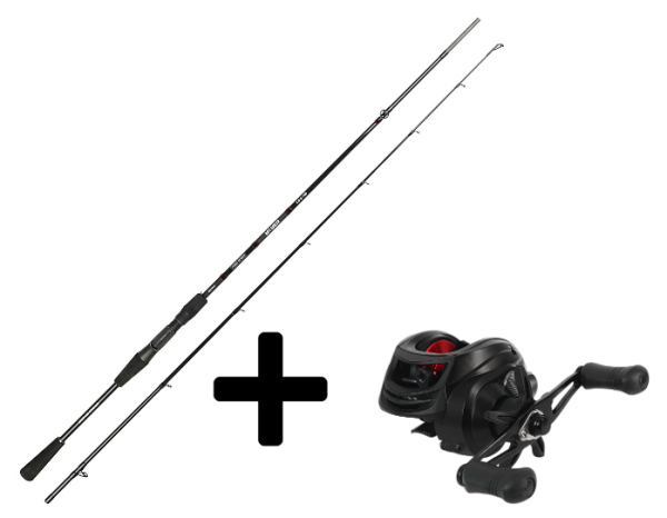 Spro Power Catcher Baitcast Combo 2,10m 100g bespult mit 4-Fach geflochtene Schnur