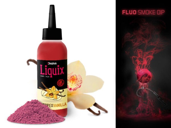 Delphin Fluo Dip D Snax Liquix 8 Sorten Liquid Booster Supreme Power Bait Smoke 100ml