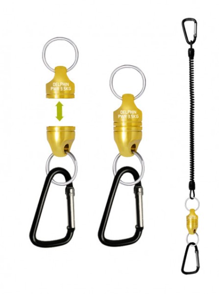 Delphin PWR Keschersicherung – Magnetkupplung, Karabiner & Gurt