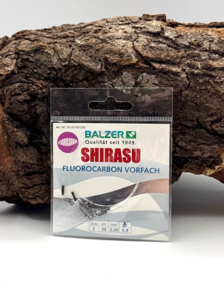 Balzer Shirasu Fluorocarbon Vorfach Wirbeltonne & Snap