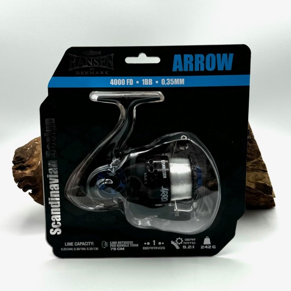 Hansen Arrow 4000 FD 1BB mit 0,35mm Schnur