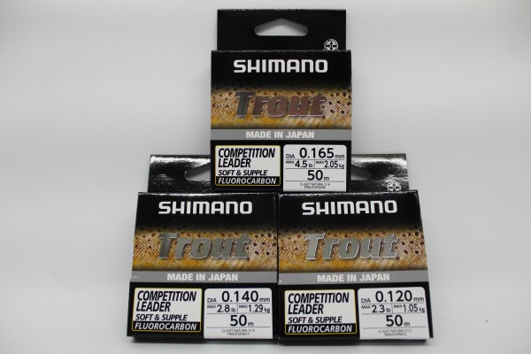 Shimano Trout Competition Fluorocarbon 50m 0,12mm 0,14mm 0,165mm ABVERKAUF