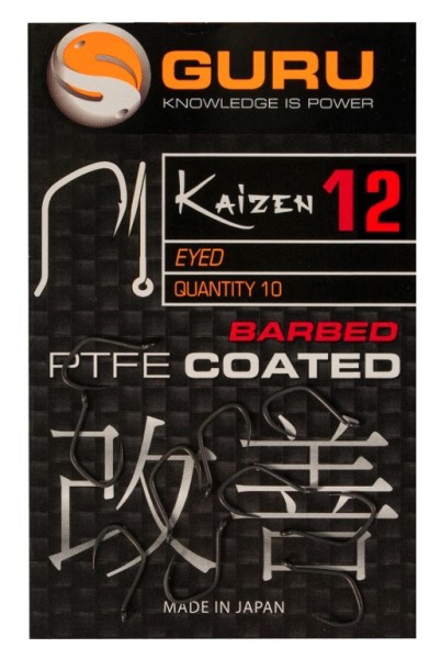 Guru Kaizen Eyed Barbed Gr.10 12 14 Ösenhaken mit Widerhaken