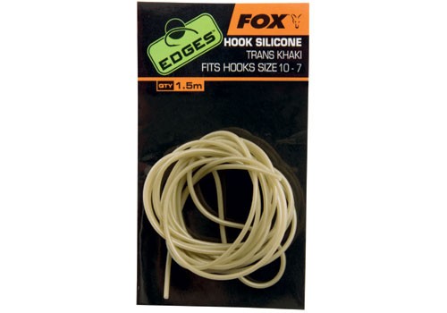 Fox Edges Hook Silicone Size 10-7 trans khaki 1.5m