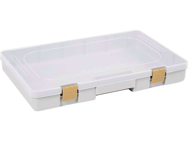 Westin W3 Game Tackle Box Grey/Clear 36x22,5x5cm 36x22,5x8cm Hoch Flach