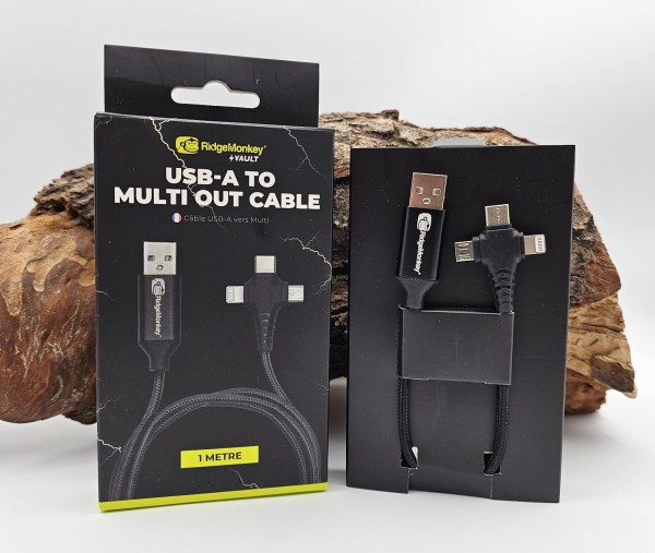 RidgeMonkey Vault USB A to Multi Out Cable 1m SALE