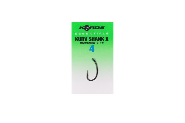 Korda Essentials Kurv Shank X Micro Barbed Karpfenhaken Größe 2 und 4