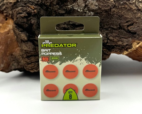 Fox Rage Predator Bait Poppers Auftriebskörper Deadbait Rot & Natural