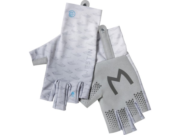 Westin Solar UPF Half Finger Glove Grey Handschuhe M L XL 50+ Sonnenschutz