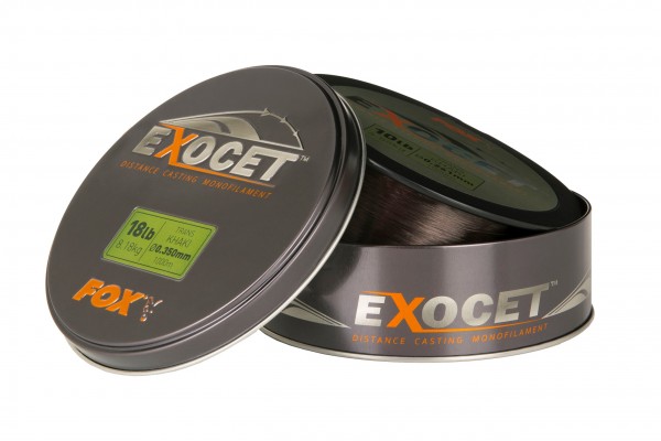 Fox Exocet Mono Trans Khaki 18lbs - 8,18kg 1000m ABVERKAUF