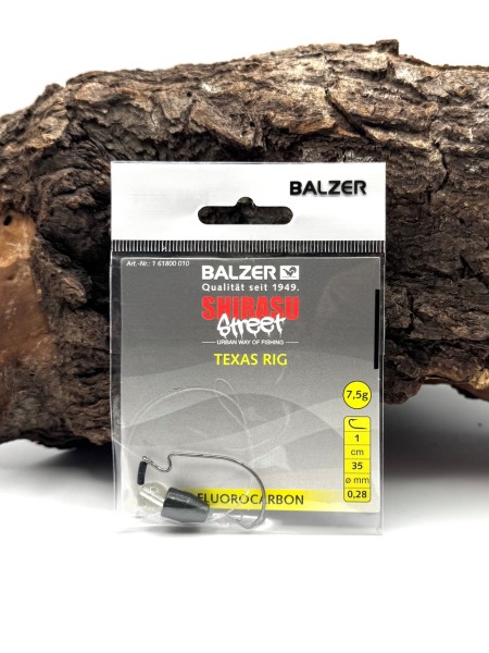 Balzer Shirasu Street Texas Rig 35cm Fluorocarbon Ø 0,28mm 0,33mm 0,37mm