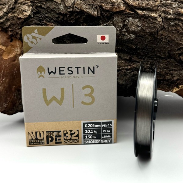 Westin W3 8-Braid Smokey Grey 150m geflochtene Schnur