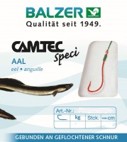 Balzer Camtec Aalhaken mit geflochtener Schnur 60cm Größe 1 2 4 6 Balzer Camtec Aalhaken mit geflochtener Schnur 60cm Größe 1 2 4 6